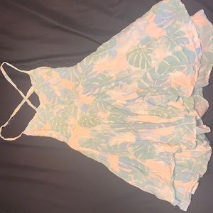 Adorable never worn open back spring tropical pastel colored dress.